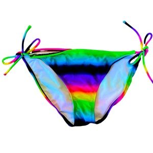 Rainbow Bikini Swim Bottoms size large (11-13)